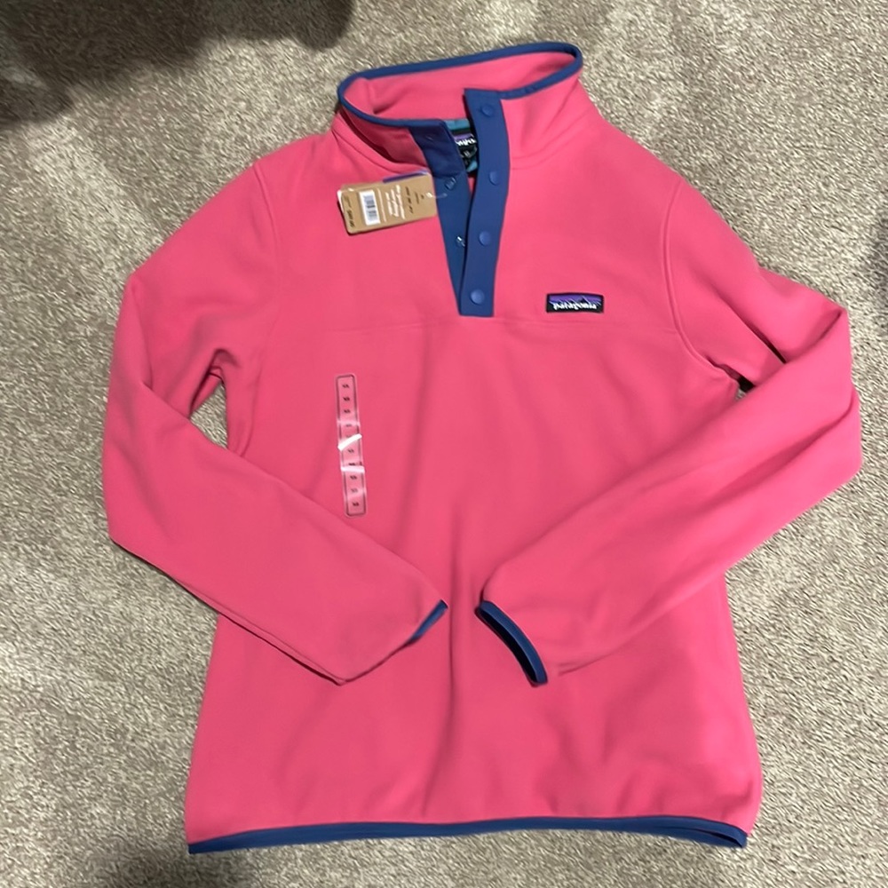 Patagonia micro fleece pullover - pink reef- XS , NWT
